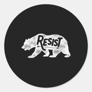 Alt Us National Park Resist Service T Shirt Bear V Classic Round Sticker