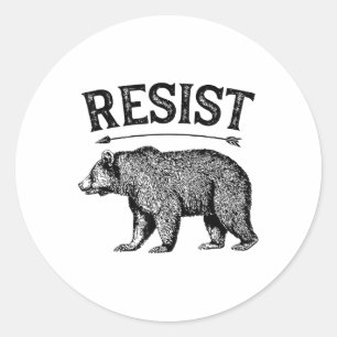 Alt Us National Park Resist Service T Shirt Bear V Classic Round Sticker