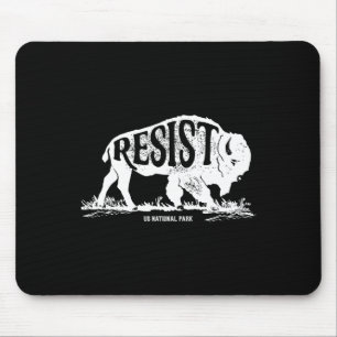 Alt Us National Park Resist Service T Shirt Bison  Mouse Mat