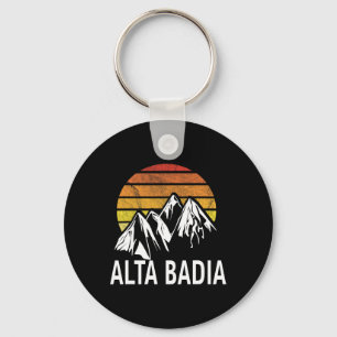 Alta Badia Dolomites Italy Ski Resort Snowboarding Key Ring