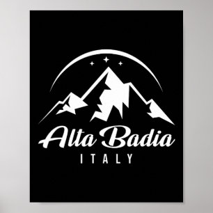 Alta Badia Italy Ski Resort Skiing Snowboarding So Poster