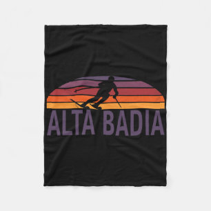 Alta Dia Dolomites Italy Ski Resort Snowboarding Fleece Blanket