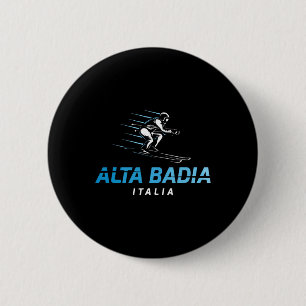 Alta Dia Italy Ski Resort Retro Skiing  6 Cm Round Badge