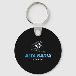 Alta Dia Italy Ski Resort Retro Skiing Key Ring