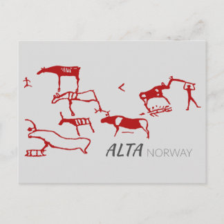 Alta, Norway (rock carving) Postcard