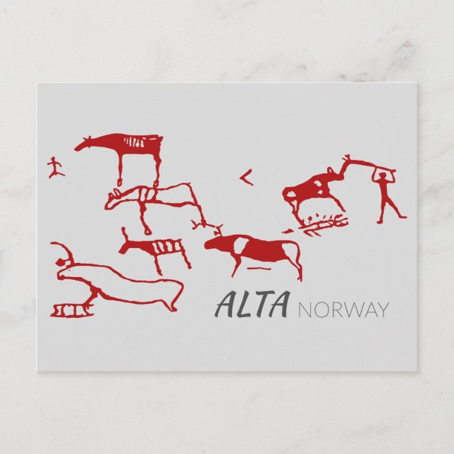 Alta, Norway (rock carving) Postcard (Front)