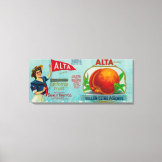 Alta Peach Label Canvas Print