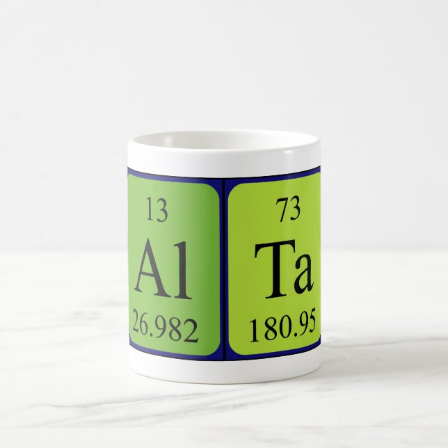 Alta periodic table name mug (Center)