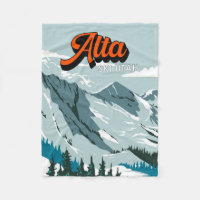 Alta Ski Area Winter Utah Vintage
