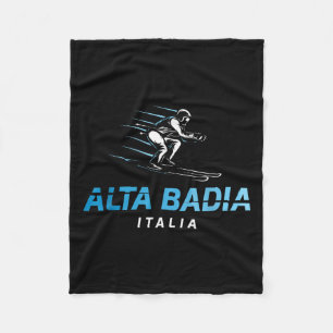 Alta Ski - Vintage Style Alta Skiing Vacation Fleece Blanket
