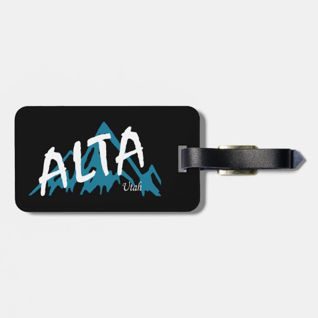 Alta Utah Mountains Luggage Tag (Back Horizontal)