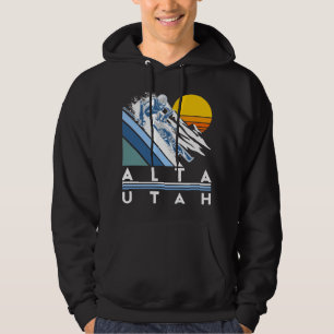 Alta Utah Retro Ski  Hoodie