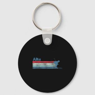 Alta Utah Retro Ski Key Ring
