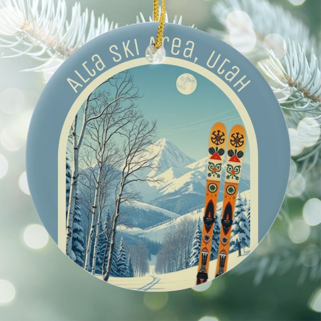 Alta Utah ski area souvenir  Ceramic Tree Decoration (Creator Uploaded)