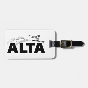 Alta Utah Ski Jumper Luggage Tag