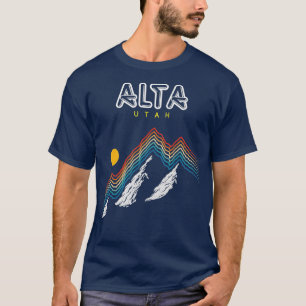 Alta Utah  Ski Resort 1980s Retro Collection T-Shirt