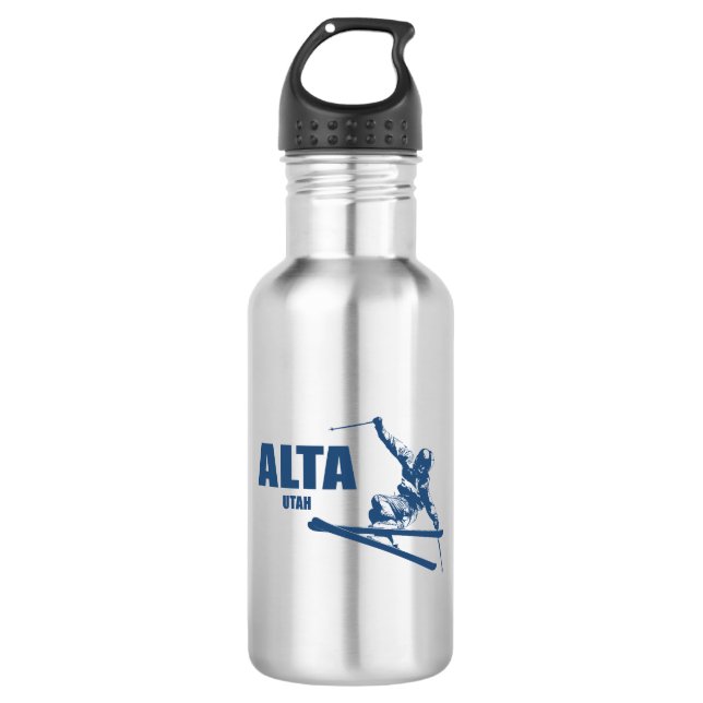 Alta Utah Skier 532 Ml Water Bottle (Front)