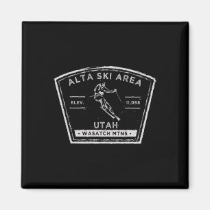 Alta Utah Snow Skiing Magnet
