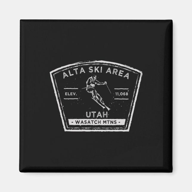 Alta Utah Snow Skiing  Magnet (Front)
