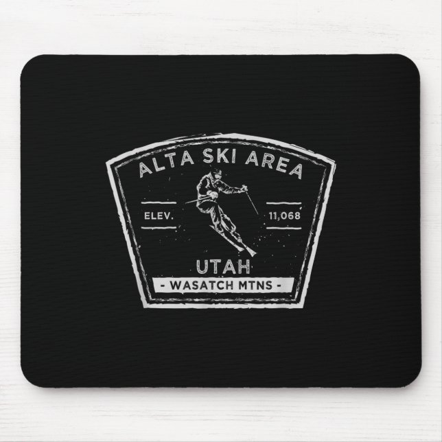 Alta Utah Snow Skiing  Mouse Mat (Front)