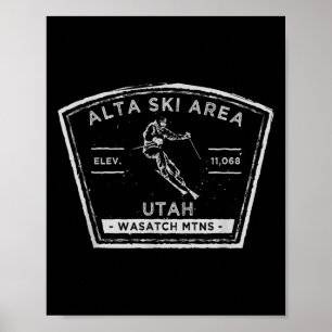 Alta Utah Snow Skiing Poster