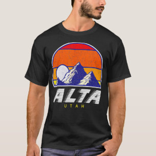 Alta Utah USA Ski Resort 1980s Retro Collection T-Shirt