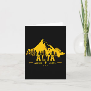 Alta Utah Usa Ski Resort Alpine Skiing Wasatch Mou Card