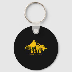 Alta Utah Usa Ski Resort Alpine Skiing Wasatch Mou Key Ring