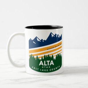 Alta Utah Wasatch Mountains Two-Tone Coffee Mug