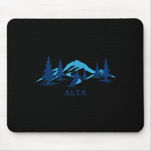 Alta wyoming ski resort skiing skier  mouse mat