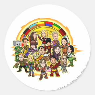 Altador Cup Staff Group Classic Round Sticker