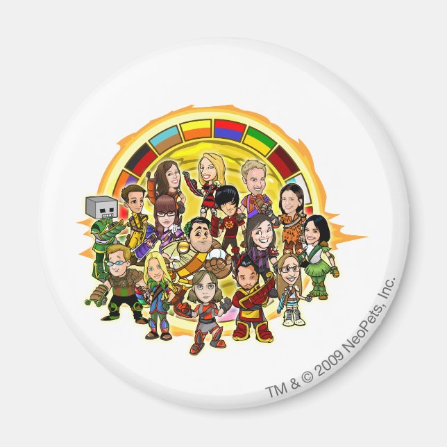 Altador Cup Staff Group Magnet (Front)