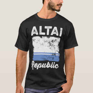 Altai Flag Distressed  Men Women Kids  Altaian Fla T-Shirt