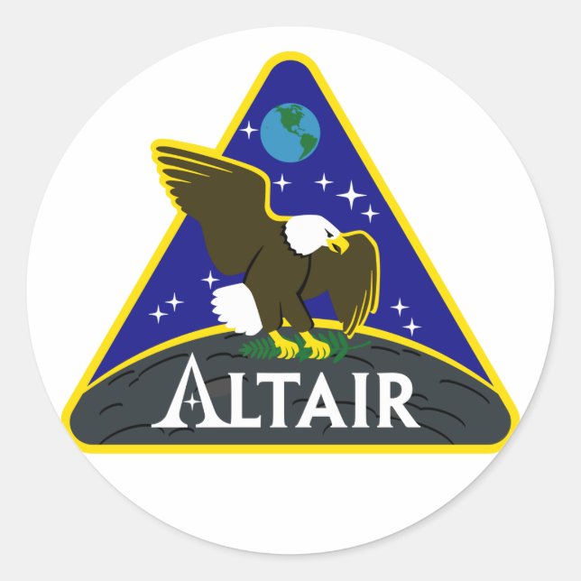 ALTAIR Lunar Exploration Vehicle Classic Round Sticker (Front)