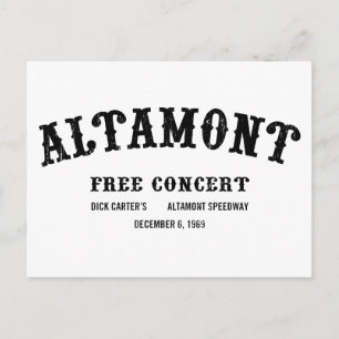 Altamont Free Concert Postcard