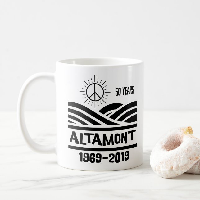 Altamont Speedway 1969-2019 50th Anniversary Coffee Mug (With Donut)
