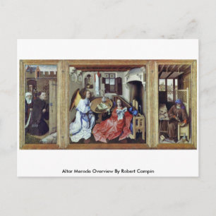 Altar Merode Overview By Robert Campin Postcard