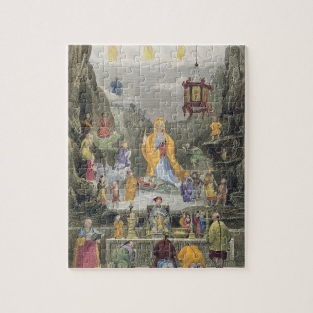 Altar Piece in the 'Yun Stzoo Stzee' Temple, Ting- Jigsaw Puzzle (Vertical)