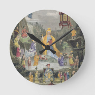 Altar Piece in the 'Yun Stzoo Stzee' Temple, Ting- Round Clock