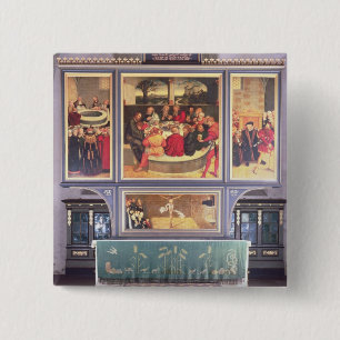 Altar with a Triptych depicting 15 Cm Square Badge