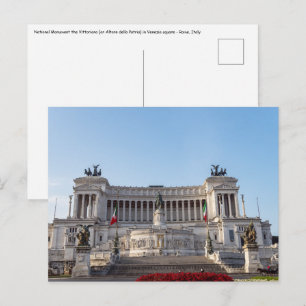 Altare della Patria at early morning - Rome, Italy Postcard