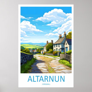 Altarnun Vintage Travel Poster Ski National Park