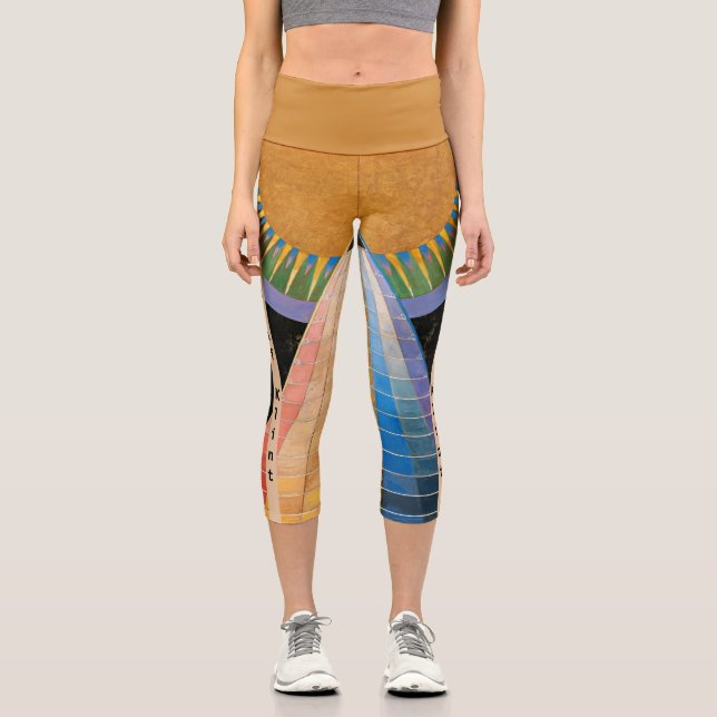 Altarpiece, Group X, No.1 by Hilma af Klint Capri Leggings (Front)