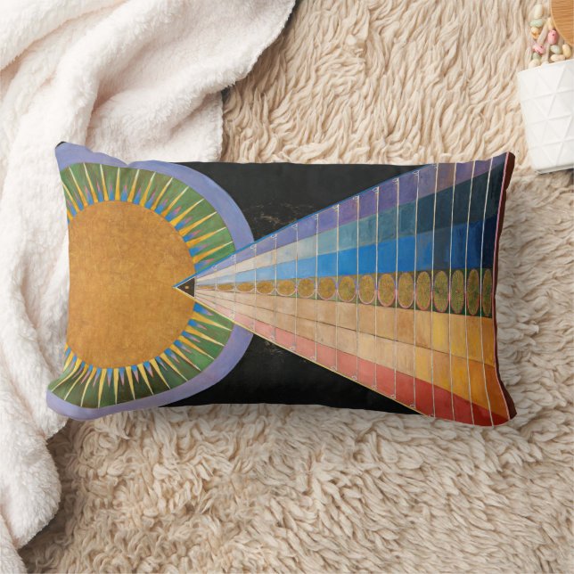 Altarpiece, Group X, No.1 by Hilma af Klint Lumbar Cushion (Blanket)