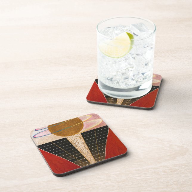 Altarpiece, Group X, No.2 by Hilma af Klint Coaster (Right Side)