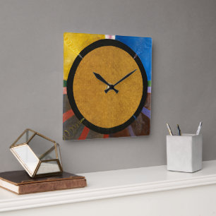 Altarpiece, Group X, No.3 by Hilma af Klint Square Wall Clock
