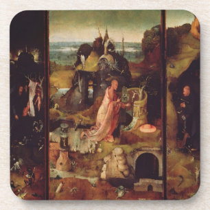 Altarpiece of the Hermits (oil on panel) Coaster