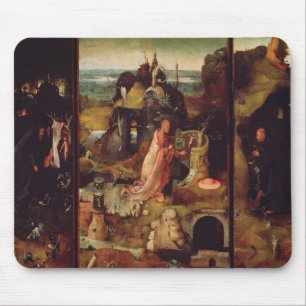 Altarpiece of the Hermits (oil on panel) Mouse Mat