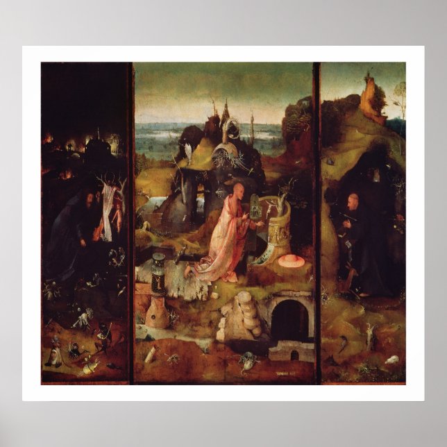 Altarpiece of the Hermits (oil on panel) Poster (Front)