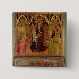 Altarpiece of the Madonna of the Snow, c.1430-32 ( 15 Cm Square Badge